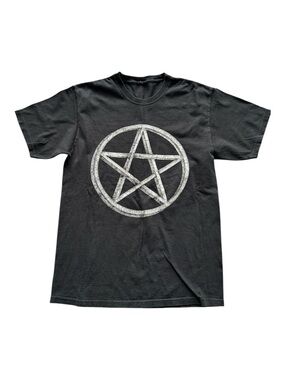 Black Pentagram Graphic Tee - Unisex - Unbranded
